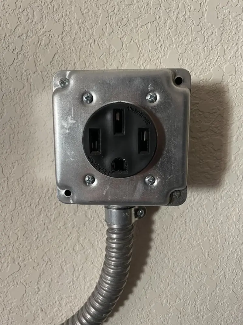 NEMA 14-50 outlet installed for Smart Home Electrical in Key Center