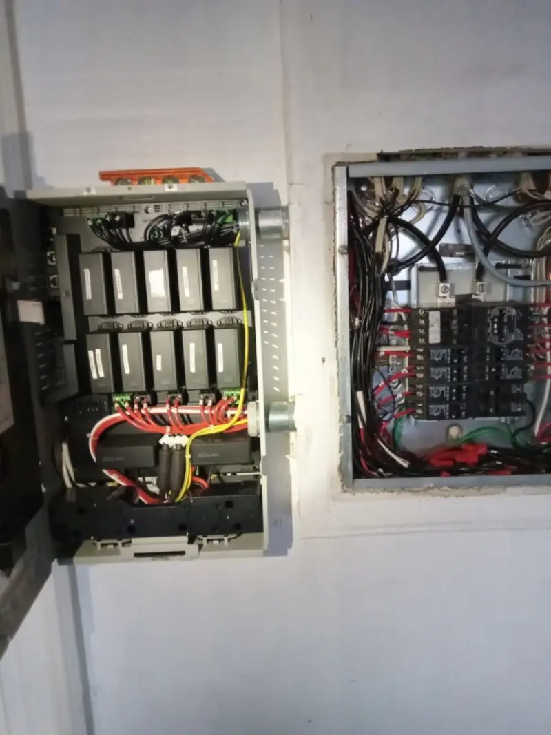 Electrical panel upgrade completed for Security Camera Wiring in Key Center